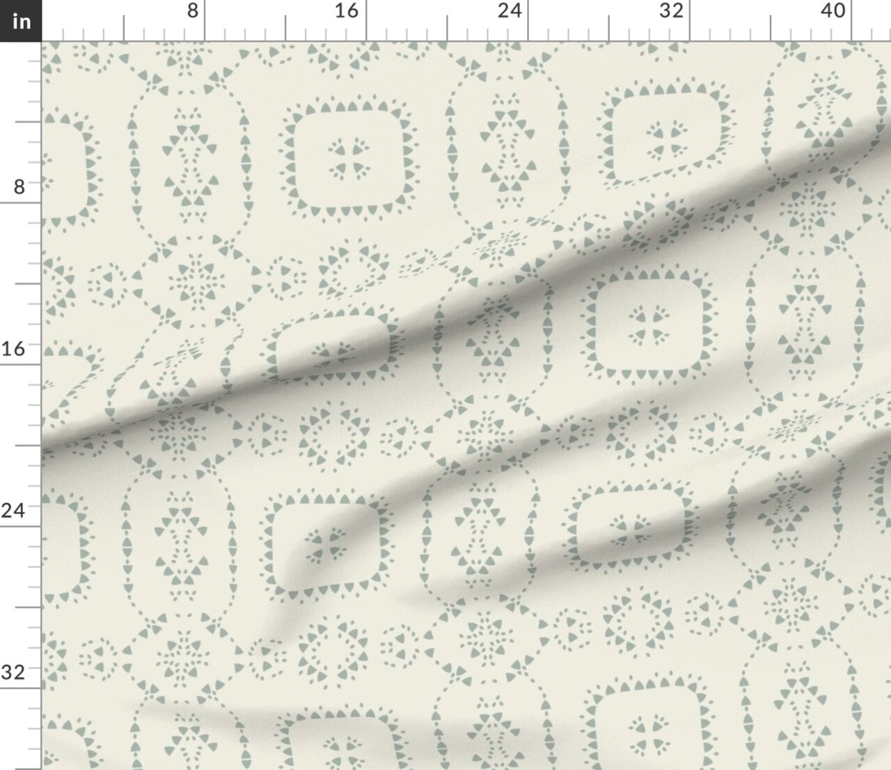 Boho Tiles Sage Custom Printed Fabric by Spoonflower Various Fabrics by the Yard or Fat Quarter 21037822